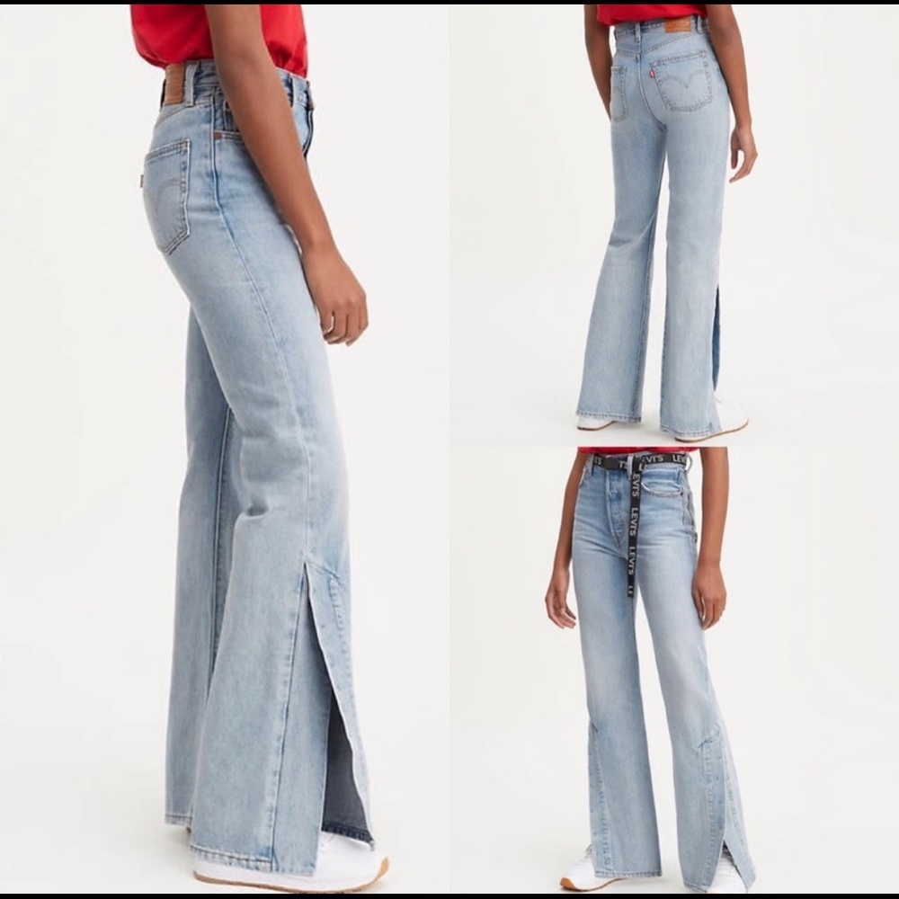 Levi’s Ribcage Split Hem Flare Jeans